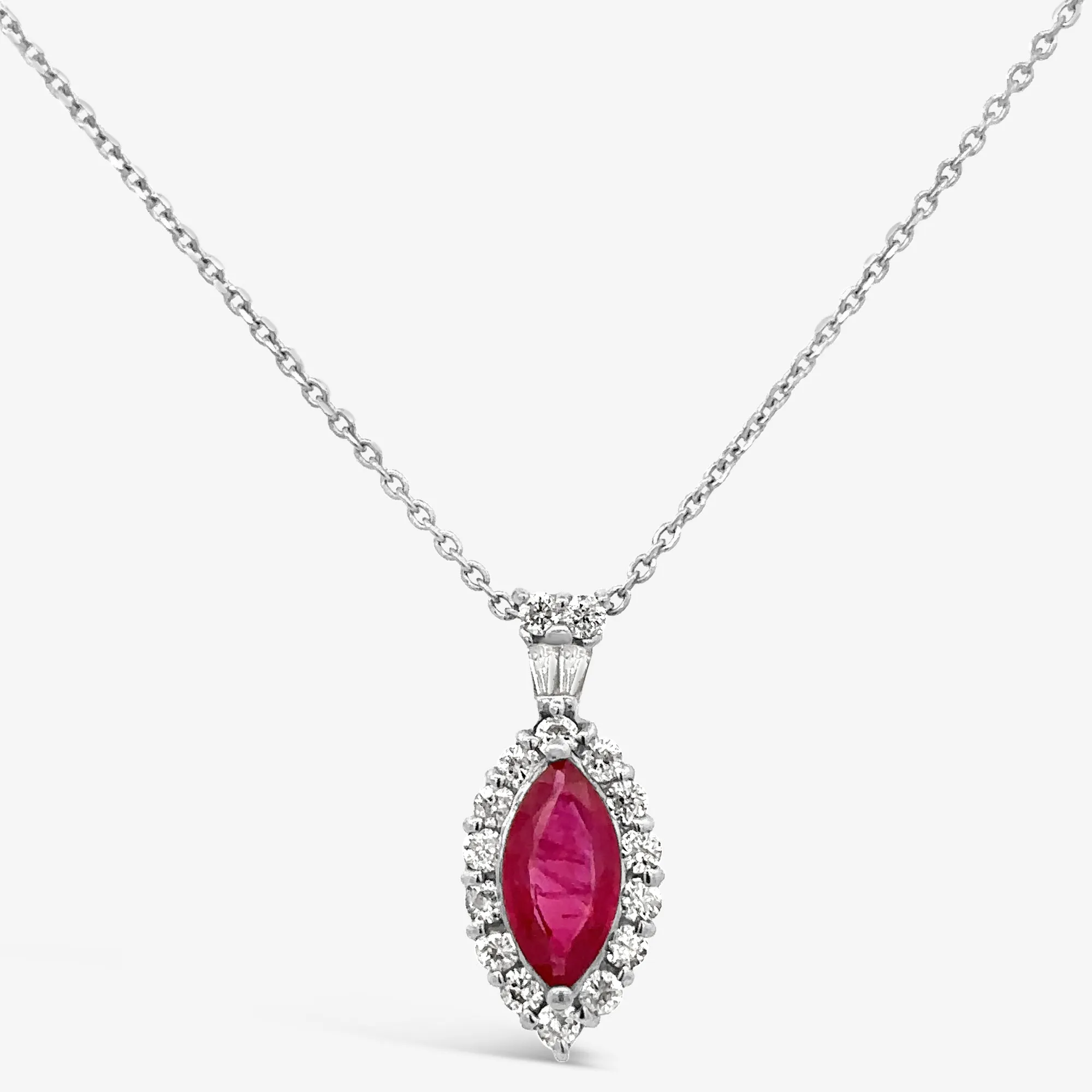 1.22ct Ruby & Diamond Necklace