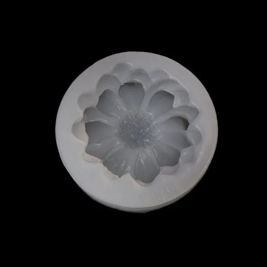 2 Resin FLOWER MOLDS, Silicone Mold 1.5 diameter, tol1431