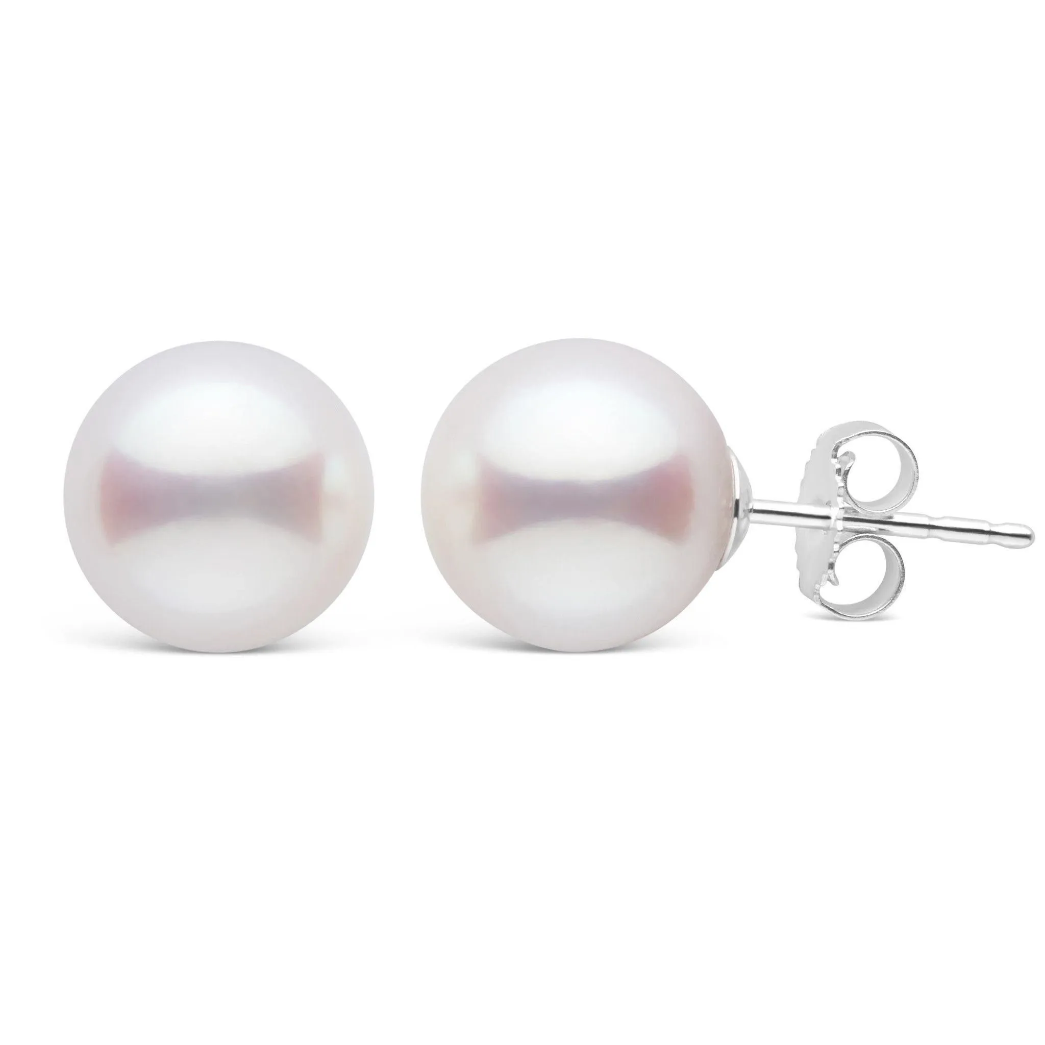 9.0-9.5 mm White Akoya AA  Pearl Stud Earrings