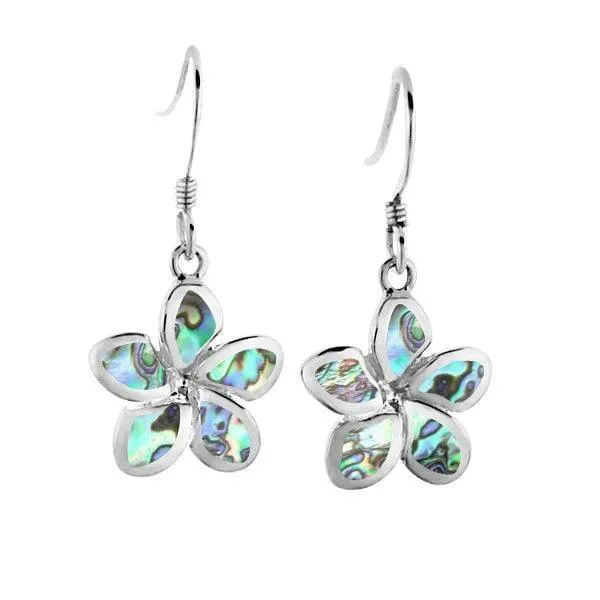 Abalone Sunrise Plumeria Earrings