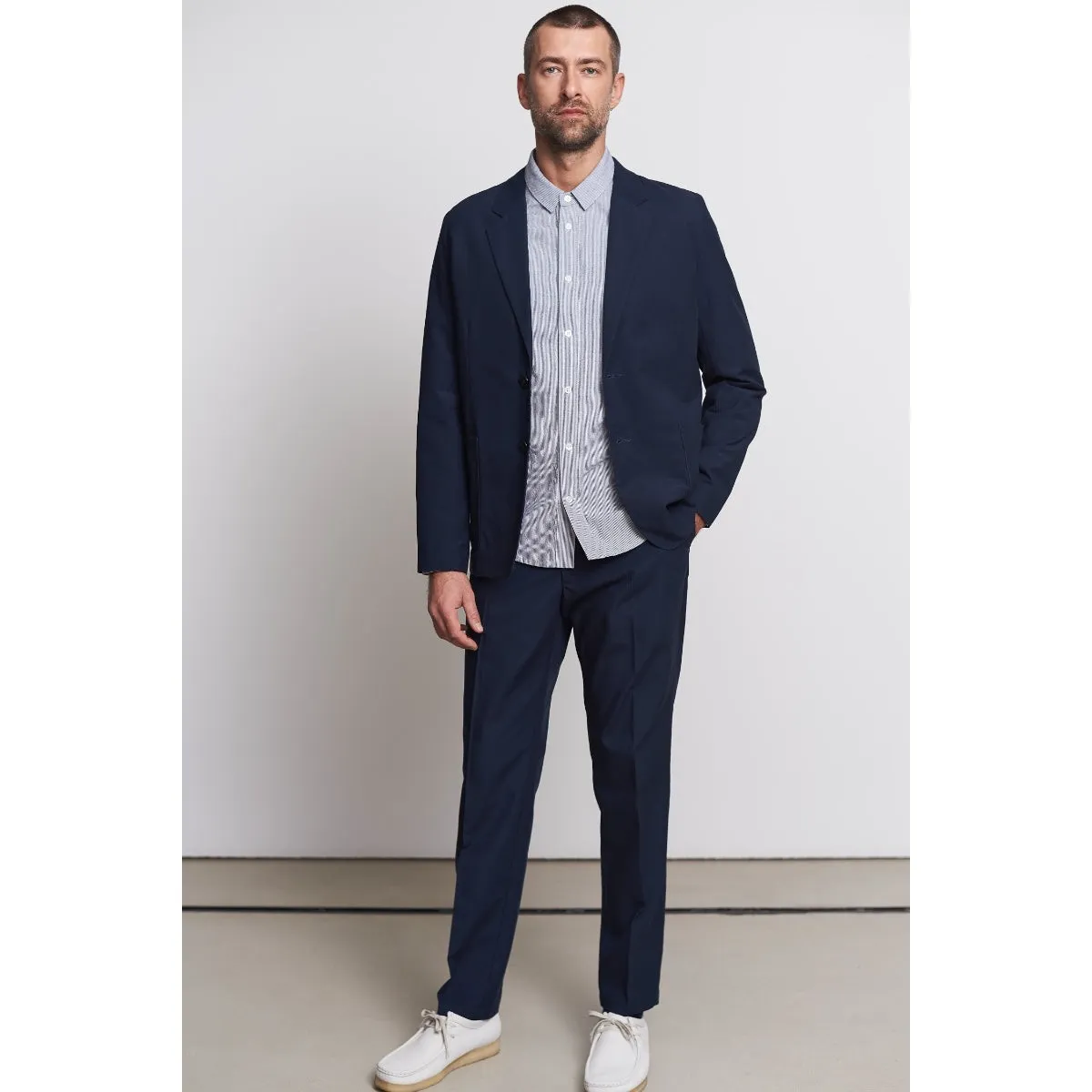 About Companions Enver blazer navy tencel