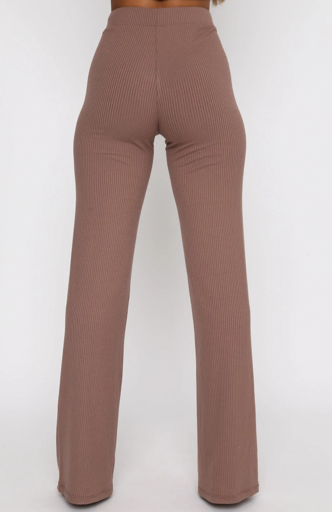 Adore You Ribbed Pants Chocolate