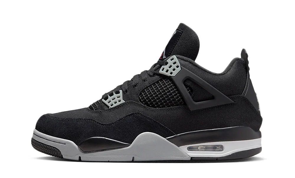 AIR JORDAN 4 BLACK CANVAS