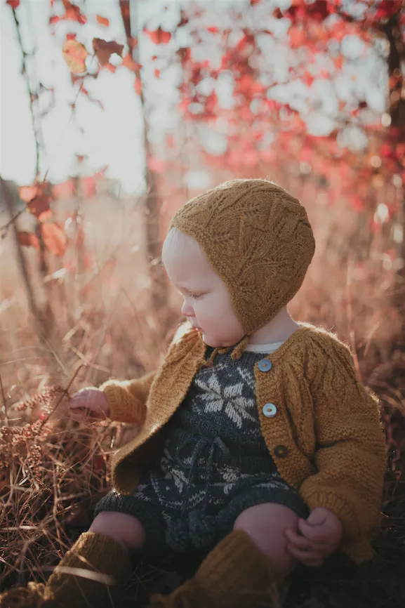 Alpaca Leaf Bonnet - Plant Dyed