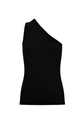 AMIRA CASHMERE TOP IN BLACK