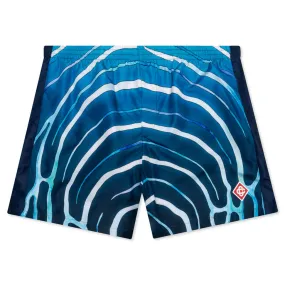 Ange De Nuit Technical Synthetic Shorts - Blue/White