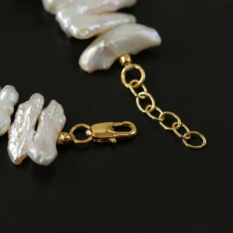 Baroque Pearl Chain Bracelet