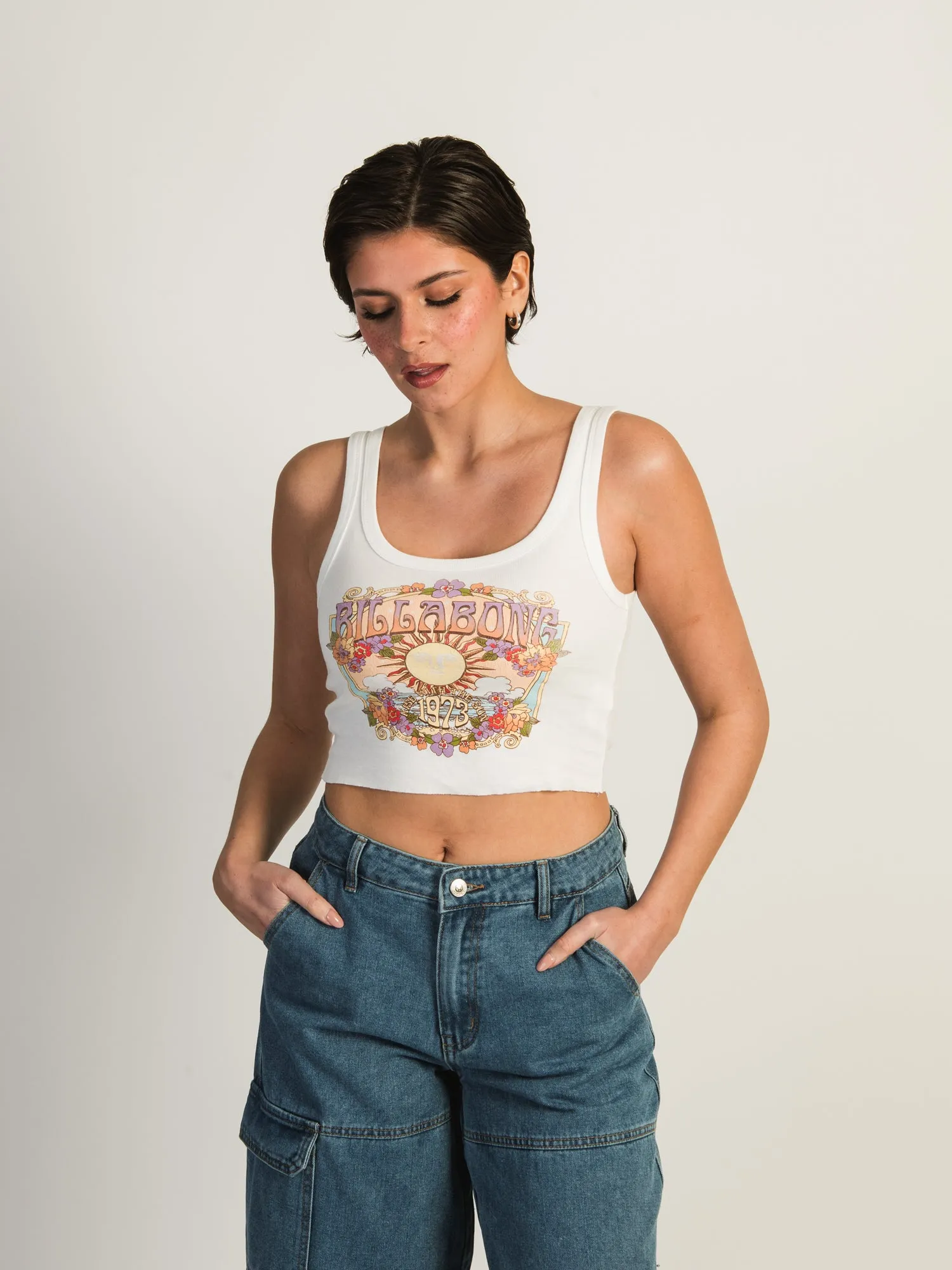 BILLABONG RAY OF SUNSHINE CROP TANK TOP