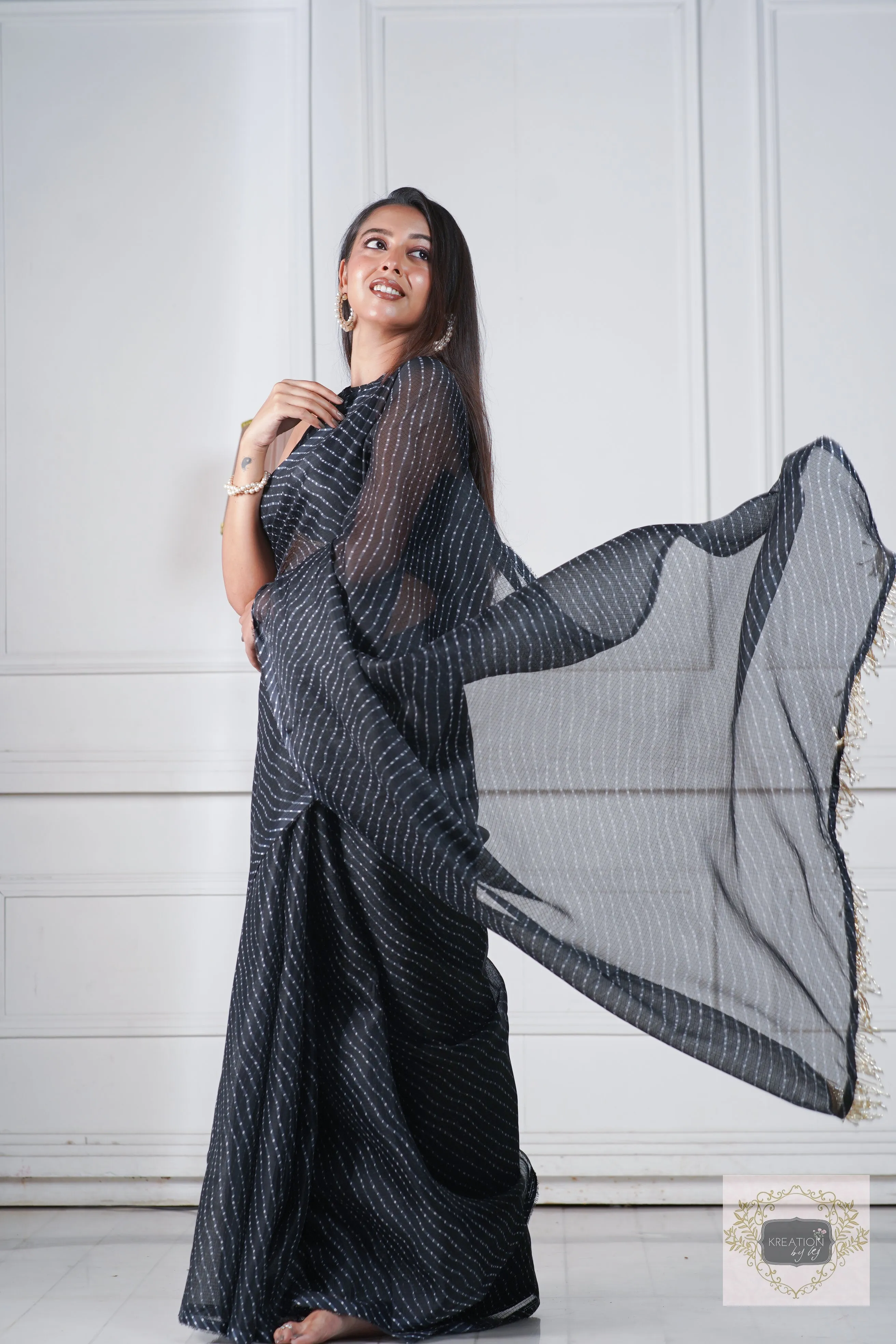 Black Kota Silk Saree