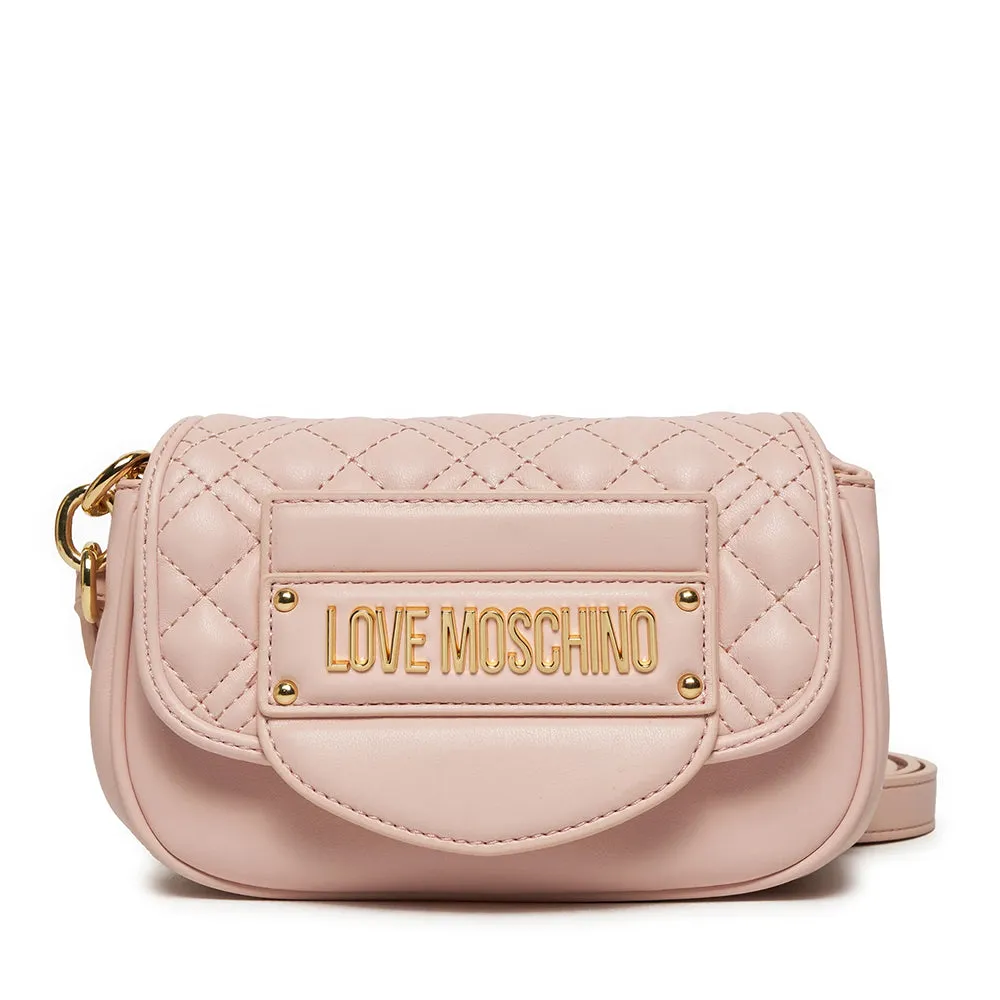 Borsa a Tracolla LOVE MOSCHINO linea Quilted Tab Cipria