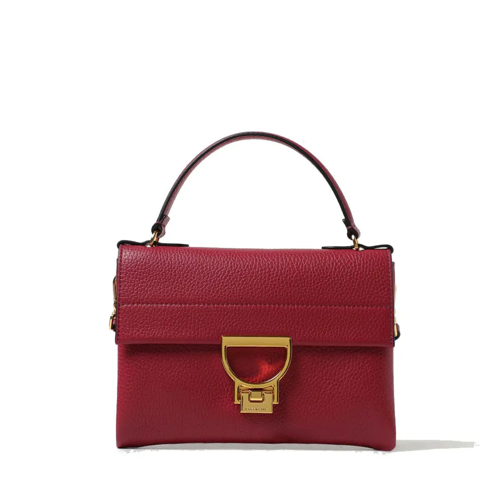 Borsa Donna a Mano con Tracolla COCCINELLE in Pelle Linea Arlettis Mini colore Garnet Red