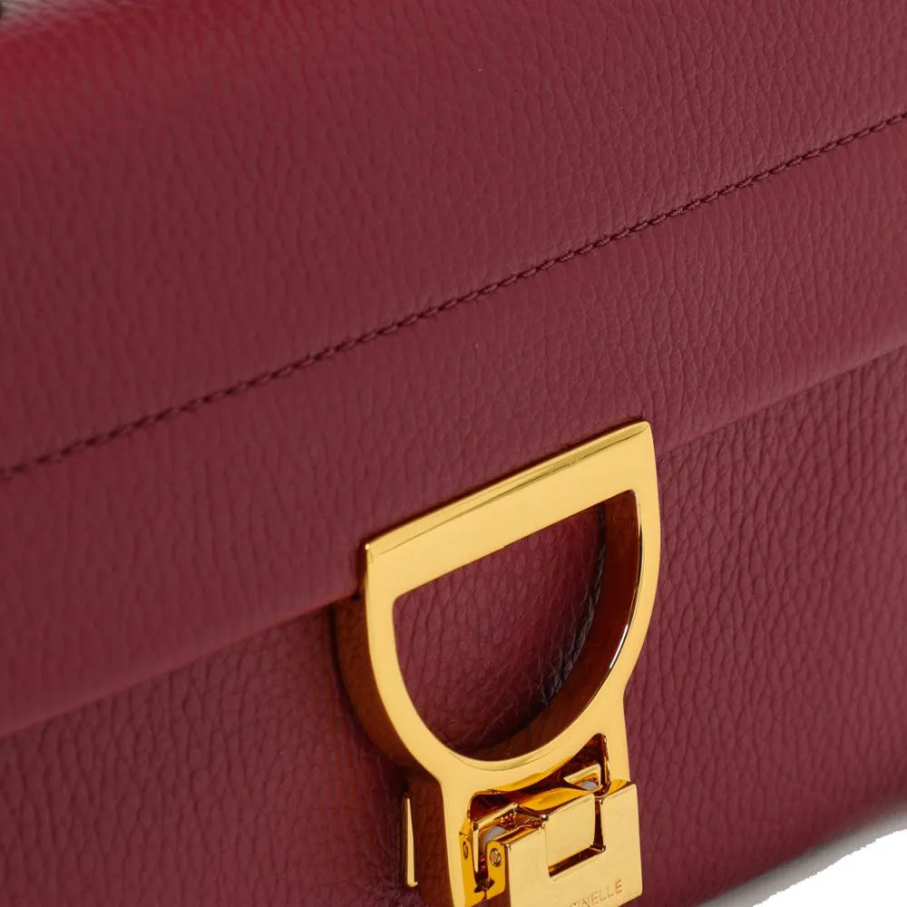 Borsa Donna a Mano con Tracolla COCCINELLE in Pelle Linea Arlettis Mini colore Garnet Red