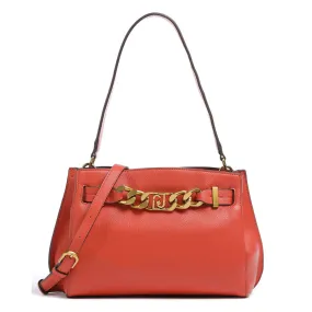 Borsa Donna a Spalla LIU JO Ecosostenibile con Catena Gioiello Arancio AF3147