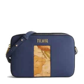 Borsa Donna a Tracolla 1A Classe Alviero Martini linea Geo Joy in Tessuto Gommato Blu GZ32