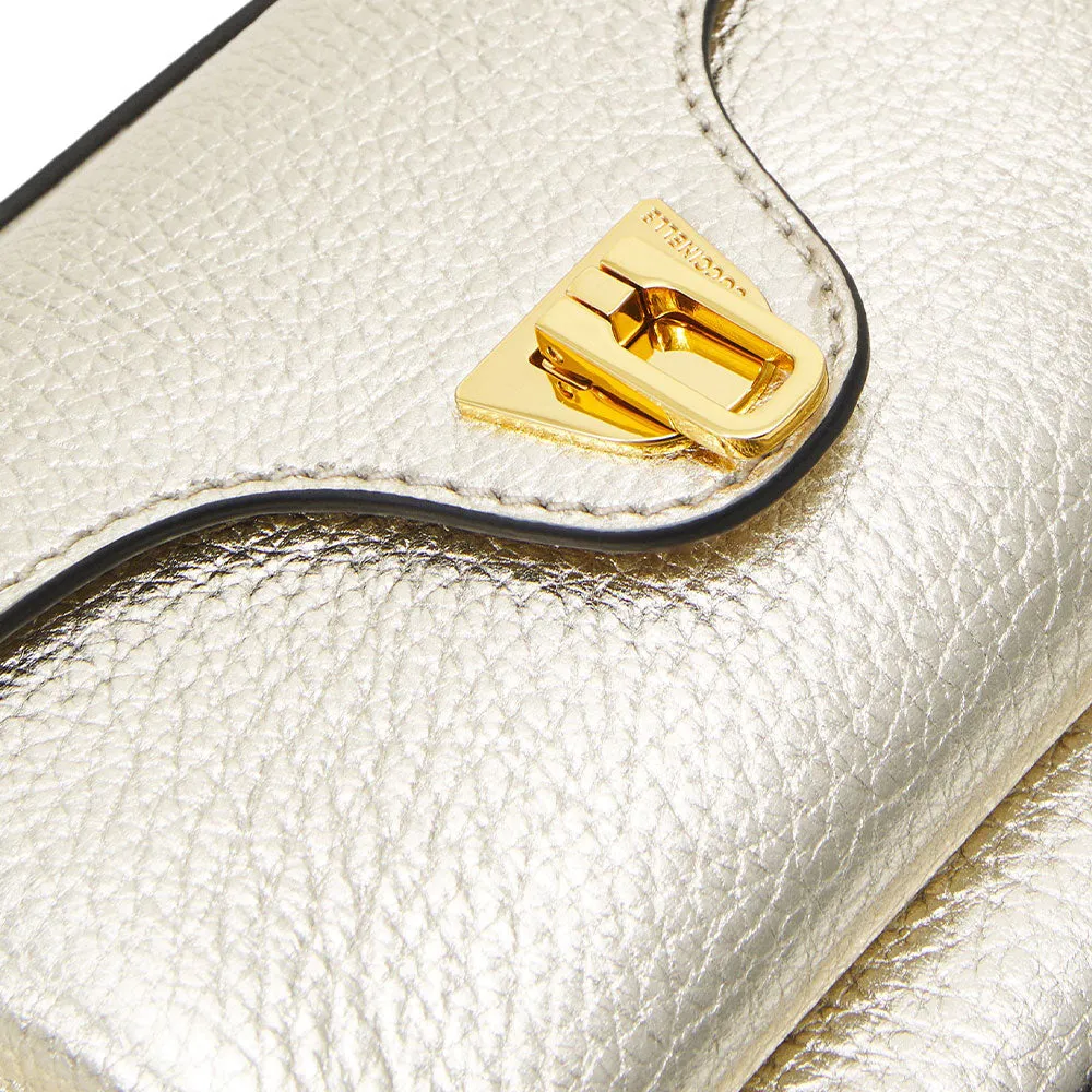 Borsa Donna a Tracolla COCCINELLE in Pelle Pale Gold linea Beat Soft Mini