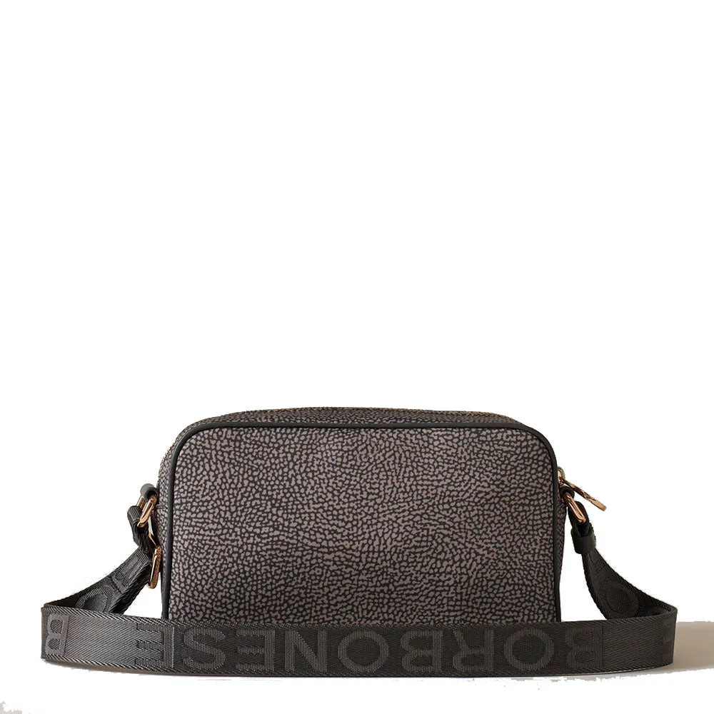 Borsa Donna a Tracolla Small BORBONESE linea Eco Line in Tessuto colore Clay Grey