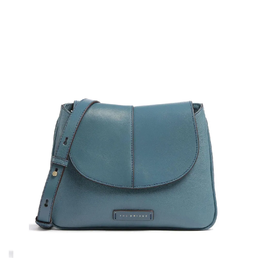 Borsa Donna a Tracolla THE BRIDGE linea Elisabetta in Pelle Azzurra