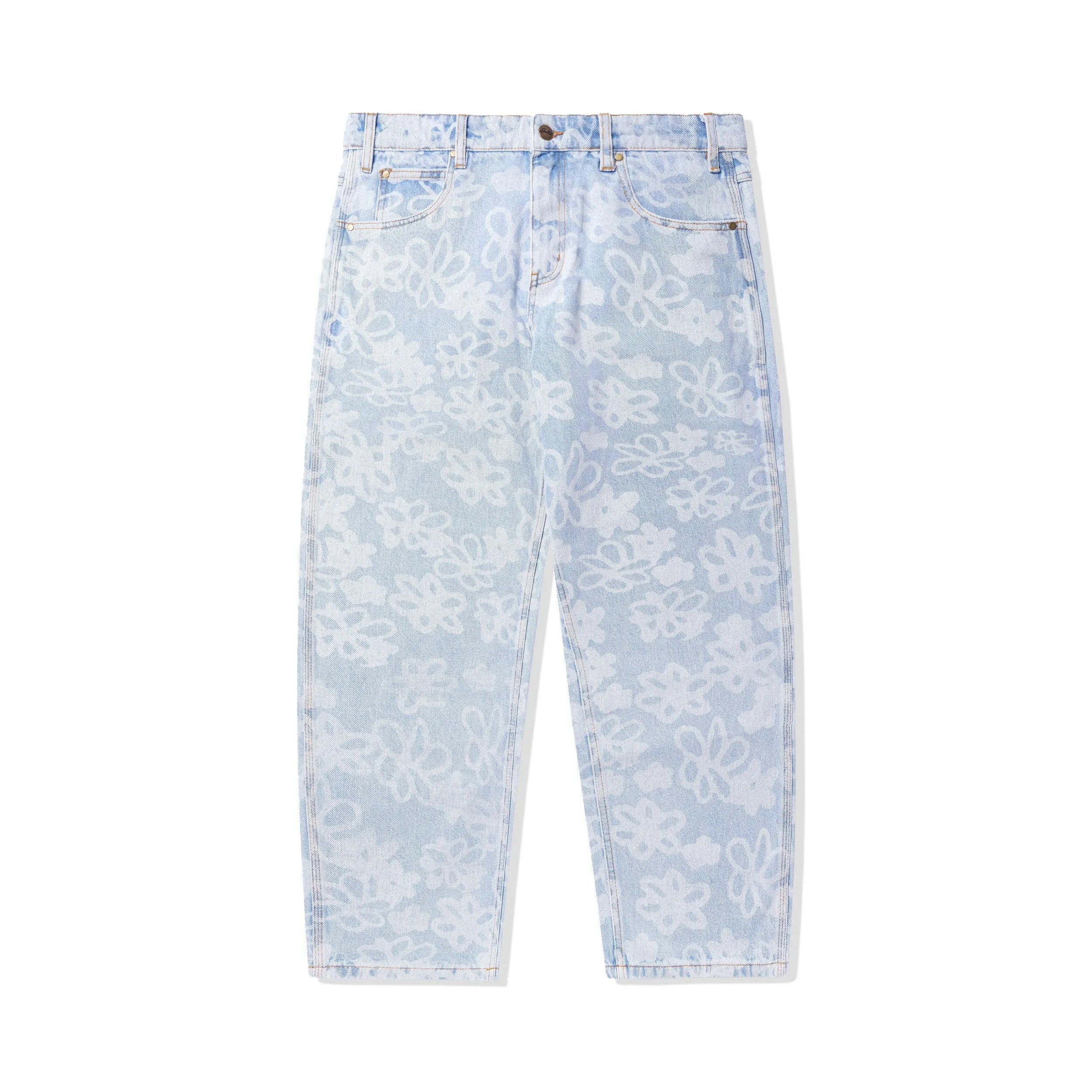 Butter Flowers Denim Pants Light Blue