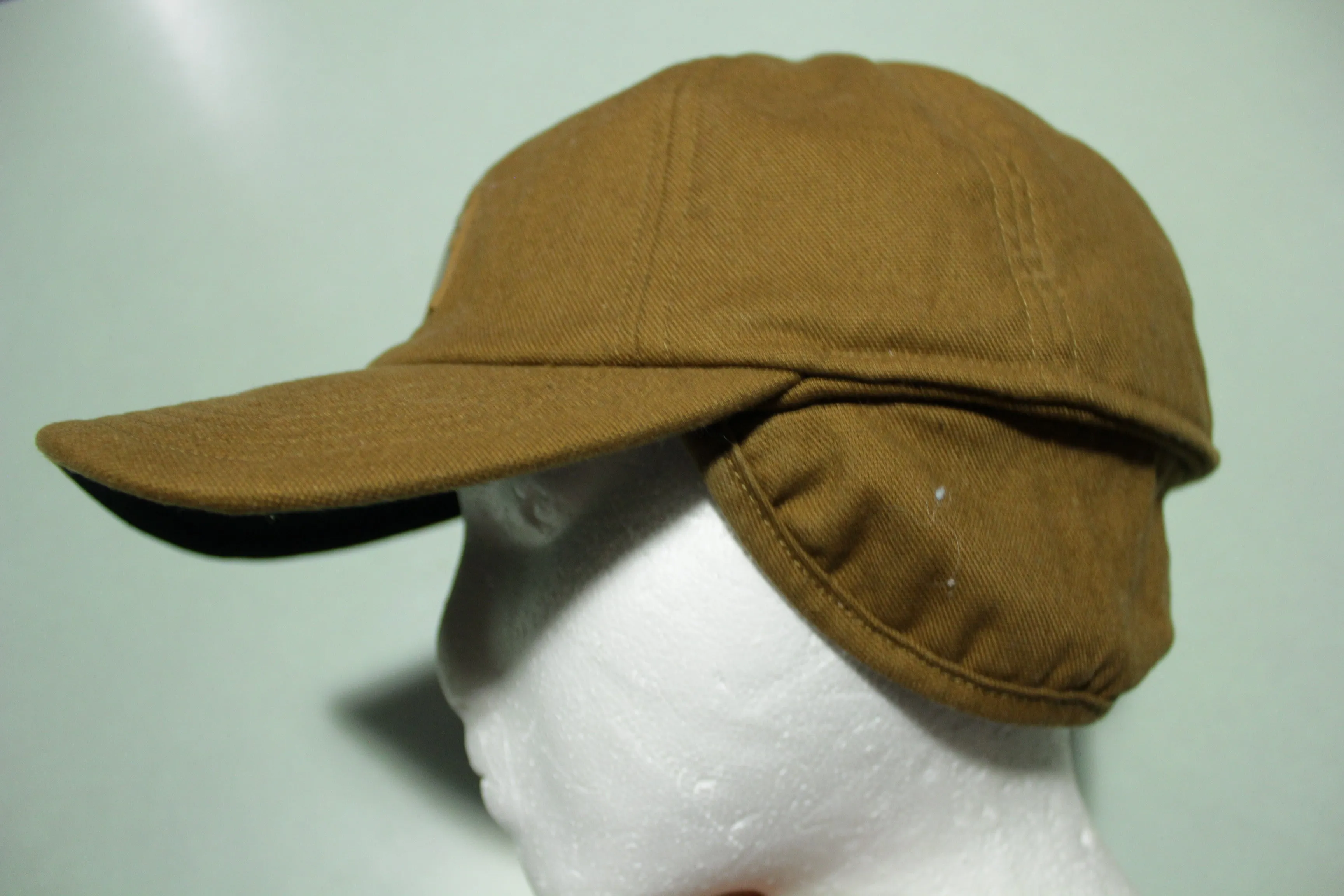 Carhartt Men's Work Flex Hat Cap Large / XL Brown Fleece Lined Ear Flap A199