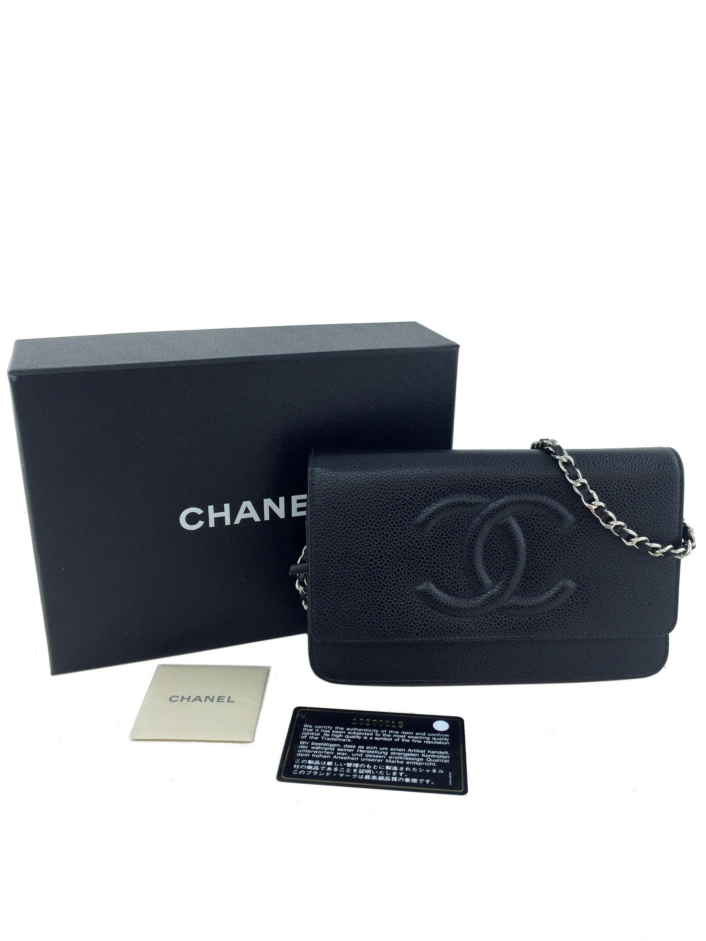 Chanel Caviar Wallet on Chain WOC Timeless Crossbody Bag