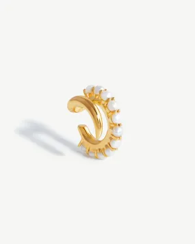 Chunky Claw Pearl Ear Cuff | 18ct Gold Plated/Pearl