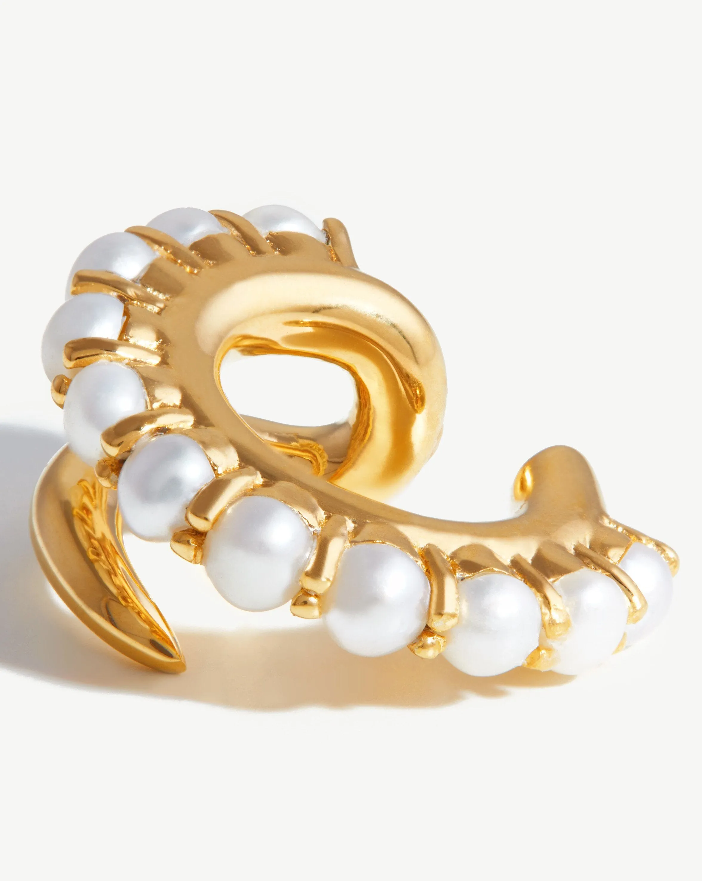 Chunky Claw Pearl Ear Cuff | 18ct Gold Plated/Pearl