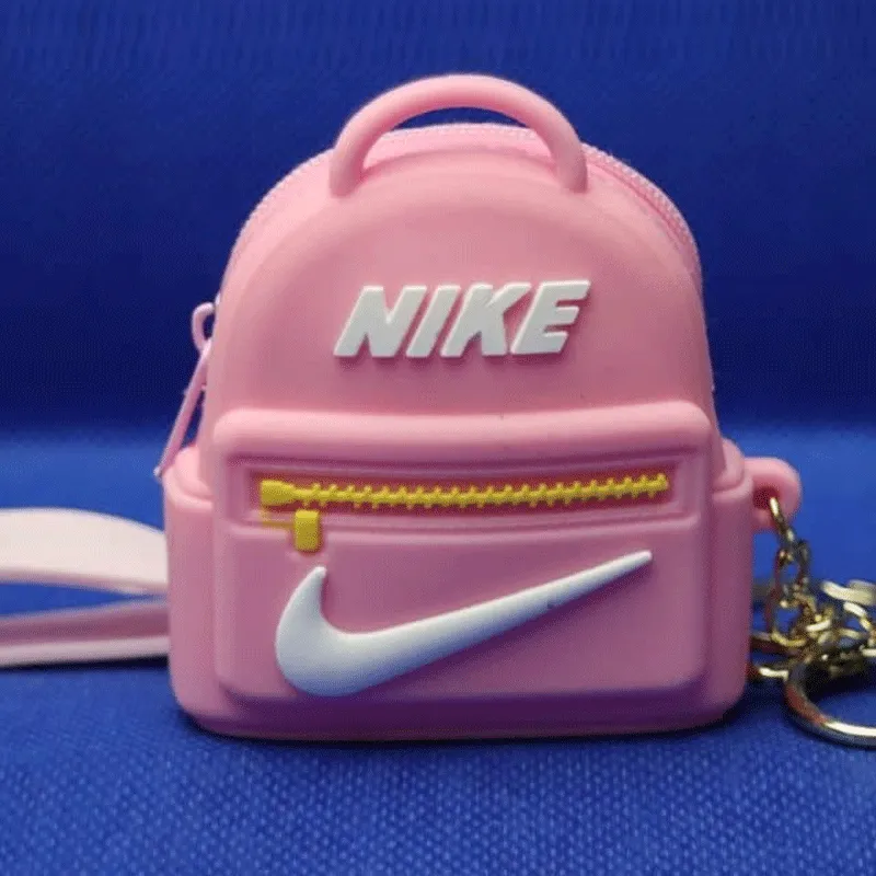 Clearance Sale: Adorable Kids Nike Style School Toy Plush Soft Rubber Money Wallet in Pakistan - Cute Fruit and Flower Coin Purses with Keychain