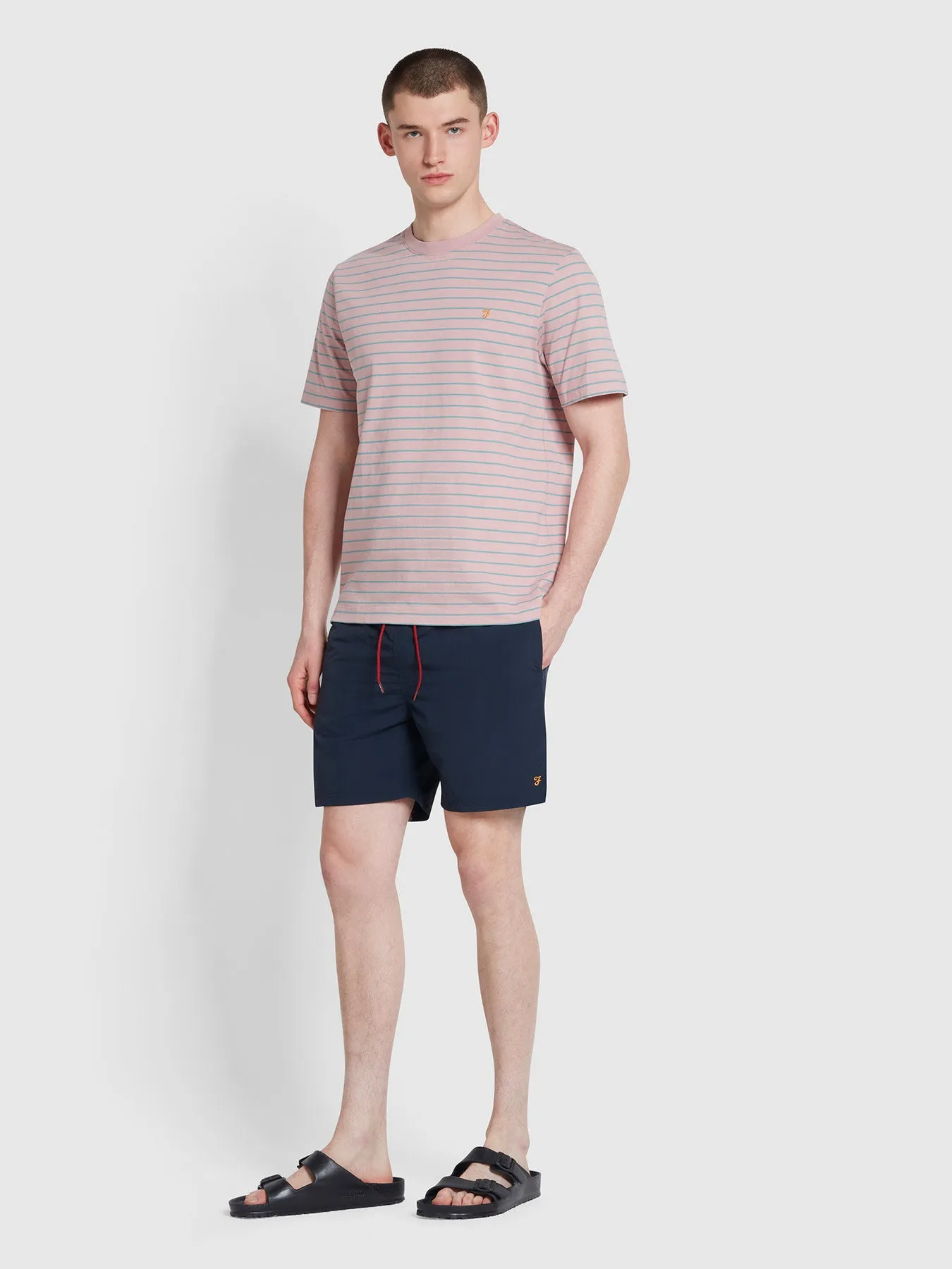 Colbert Regular Fit Plain Swim Shorts In True Navy