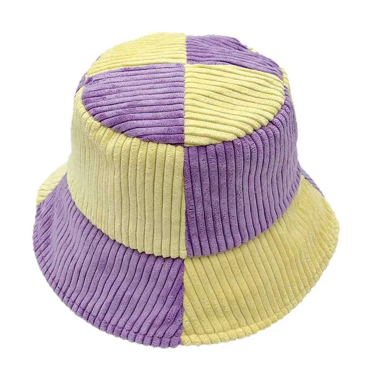 Colorblock Corduroy Bucket Hat