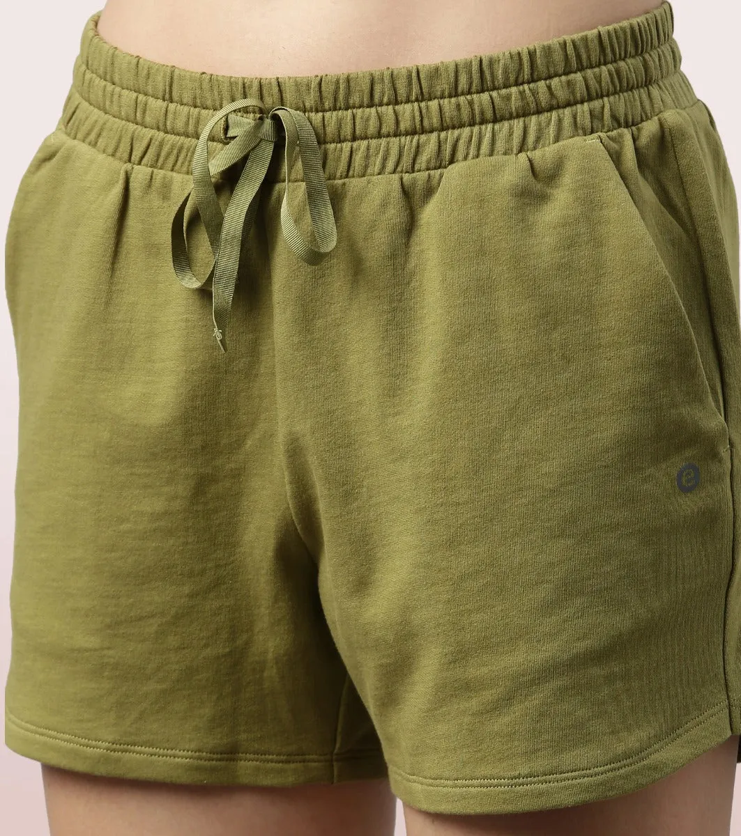 Comfy Shorts | Terry Shorts With Adjustable Waistband & Pockets