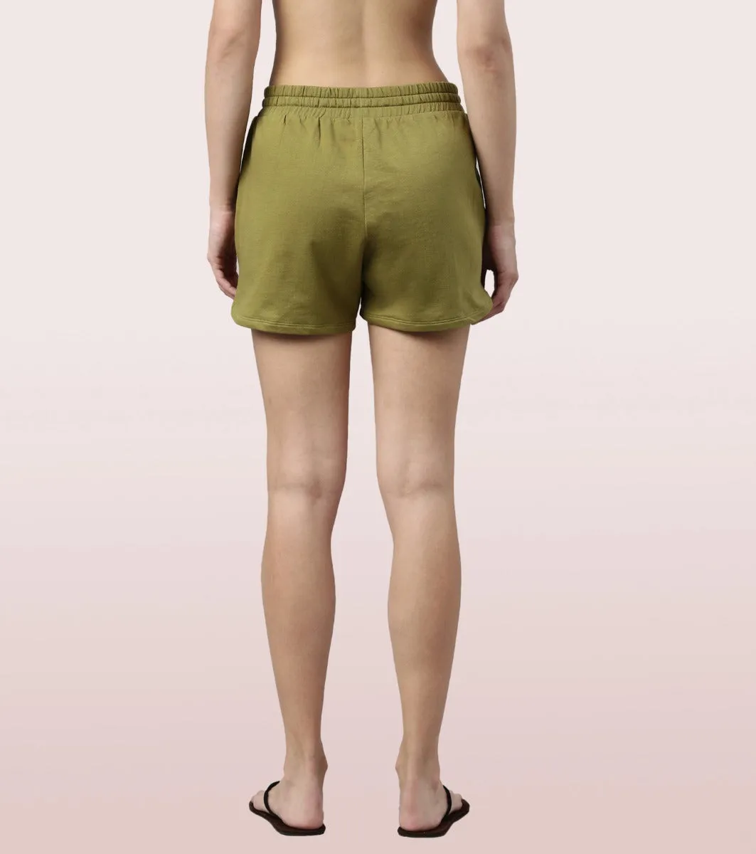 Comfy Shorts | Terry Shorts With Adjustable Waistband & Pockets