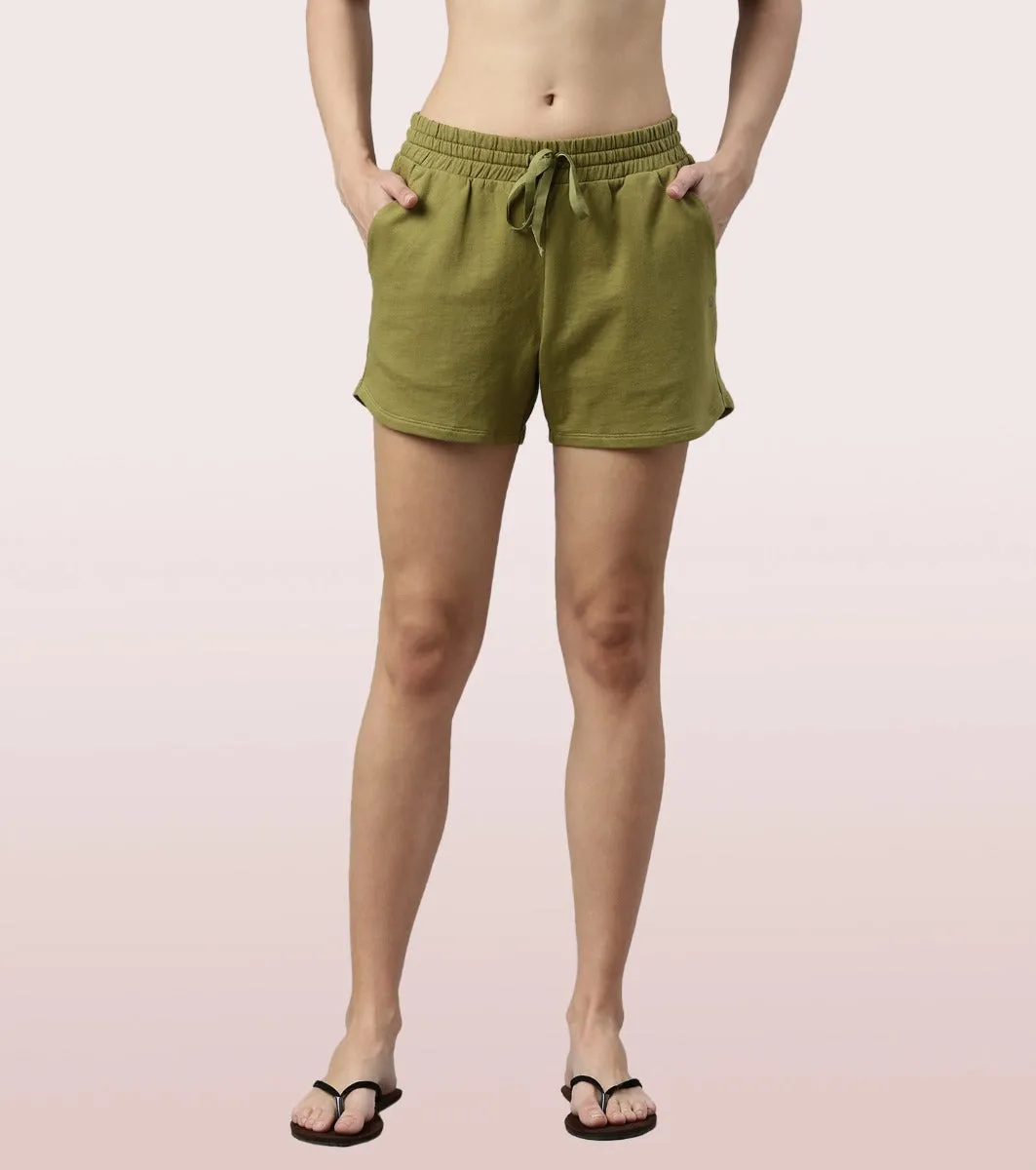 Comfy Shorts | Terry Shorts With Adjustable Waistband & Pockets