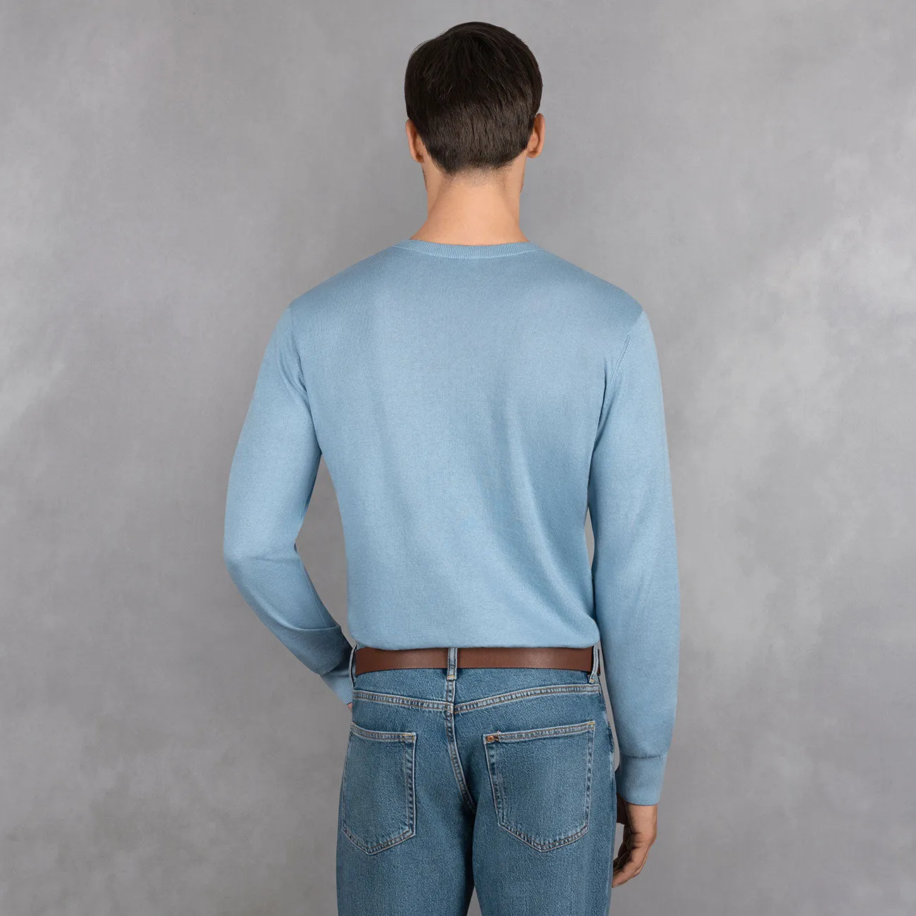 Cotton Pullover Round Neck Men