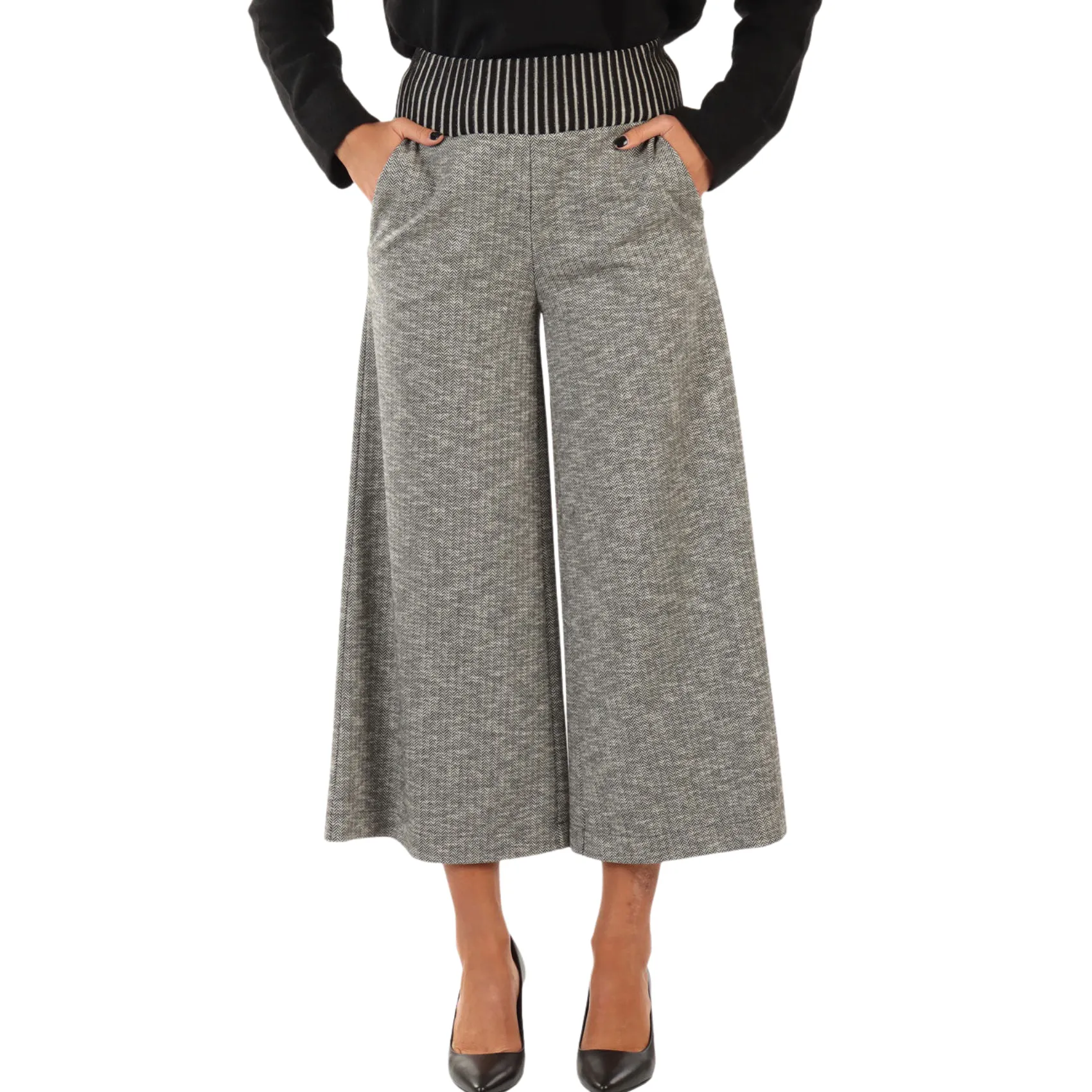 Cropped Trouser - Black