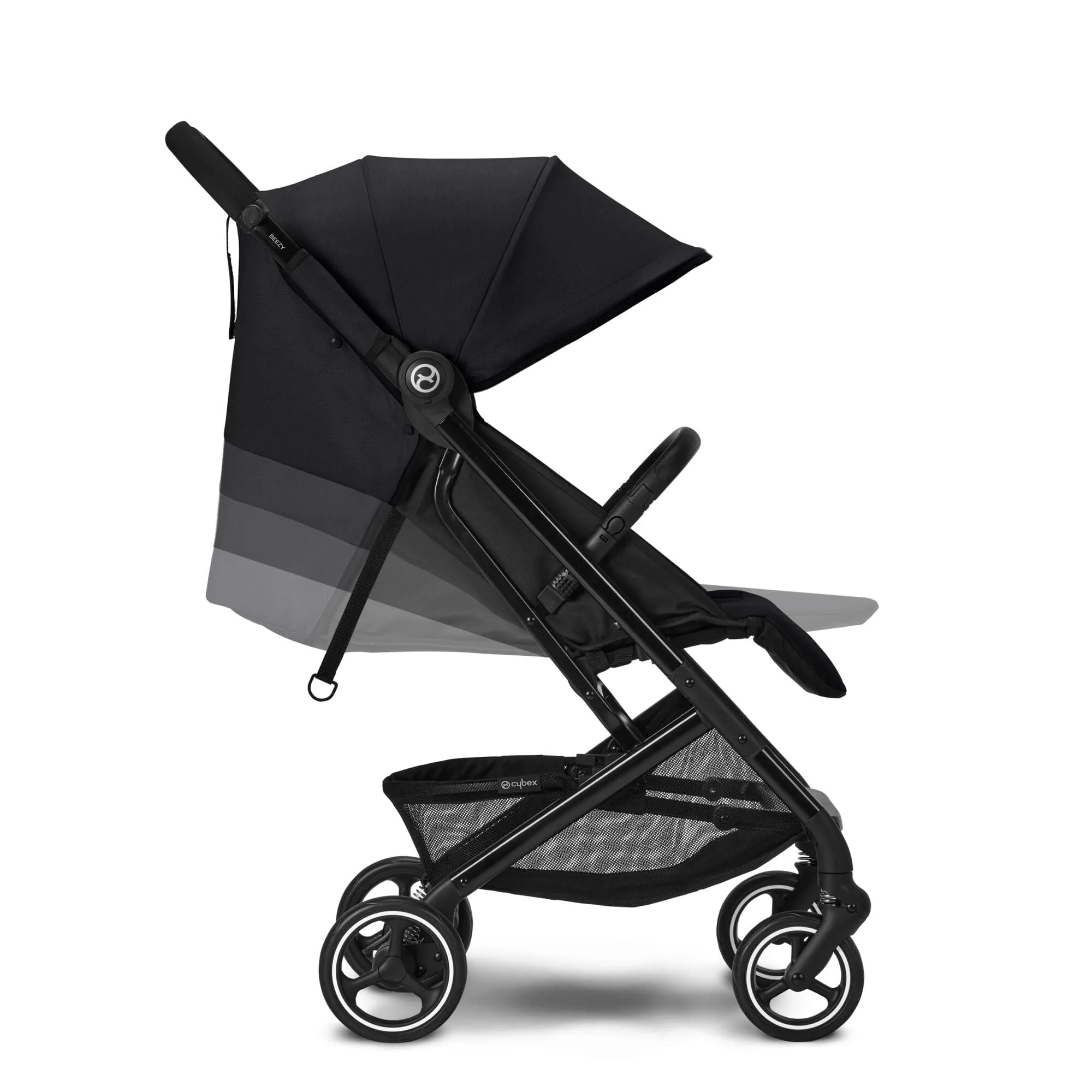 Cybex Beezy Compact Pushchair with Raincover - Moon Black (2023)