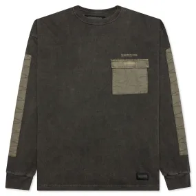 Design Pigment Dyed L/S Crewneck - Olive Drab