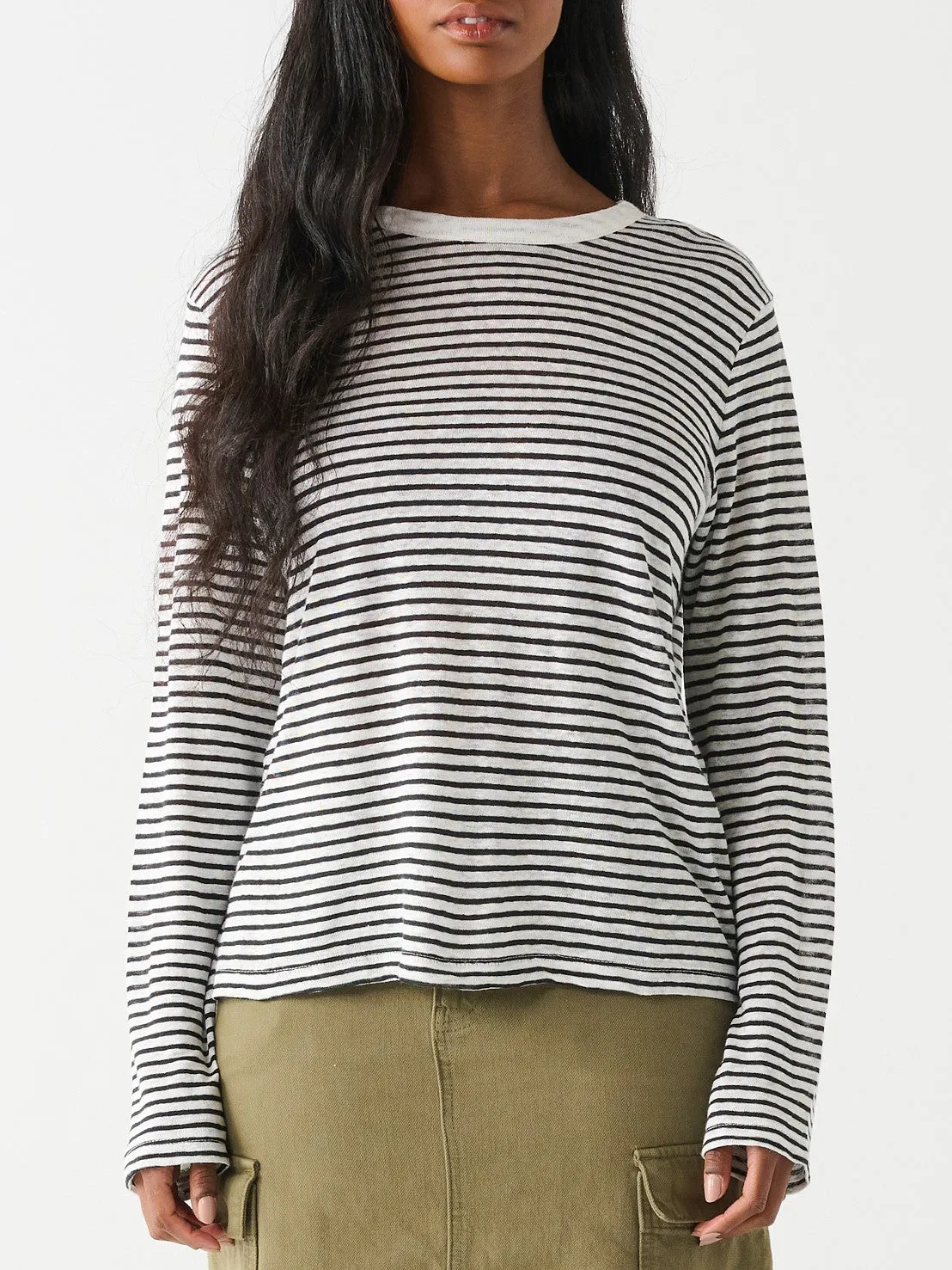 DEX Long Sleeve Stripe Top