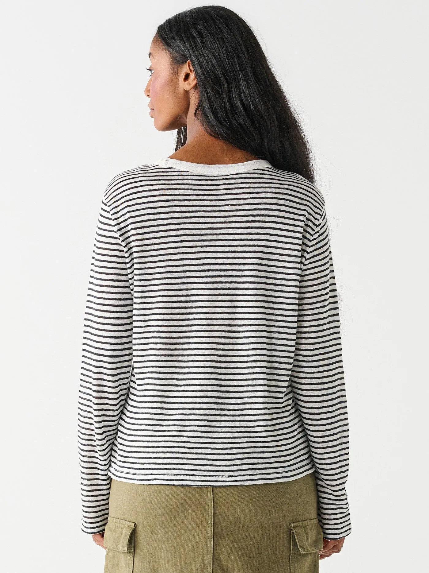 DEX Long Sleeve Stripe Top