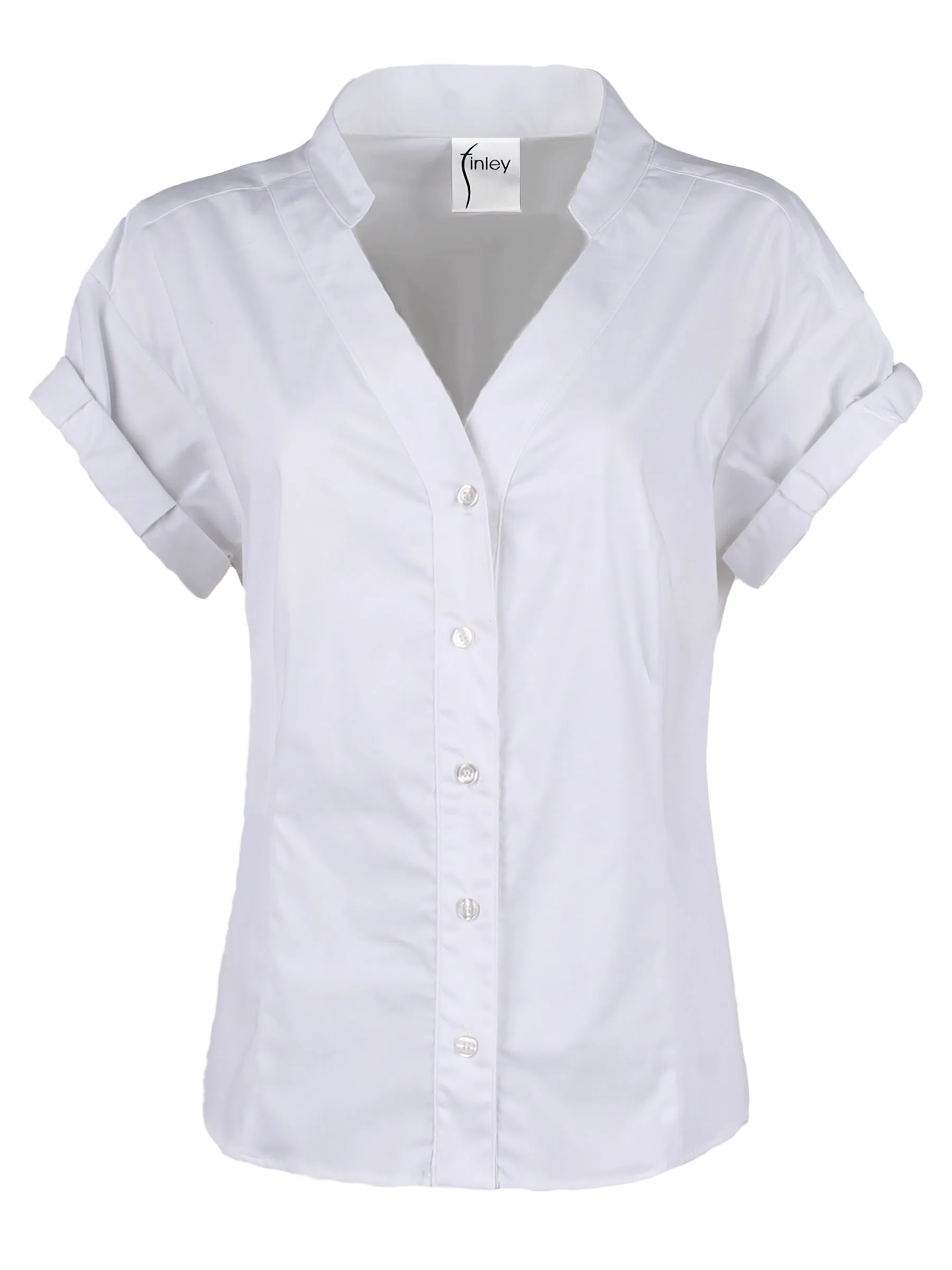 Diamond Top Solid Silky White Poplin