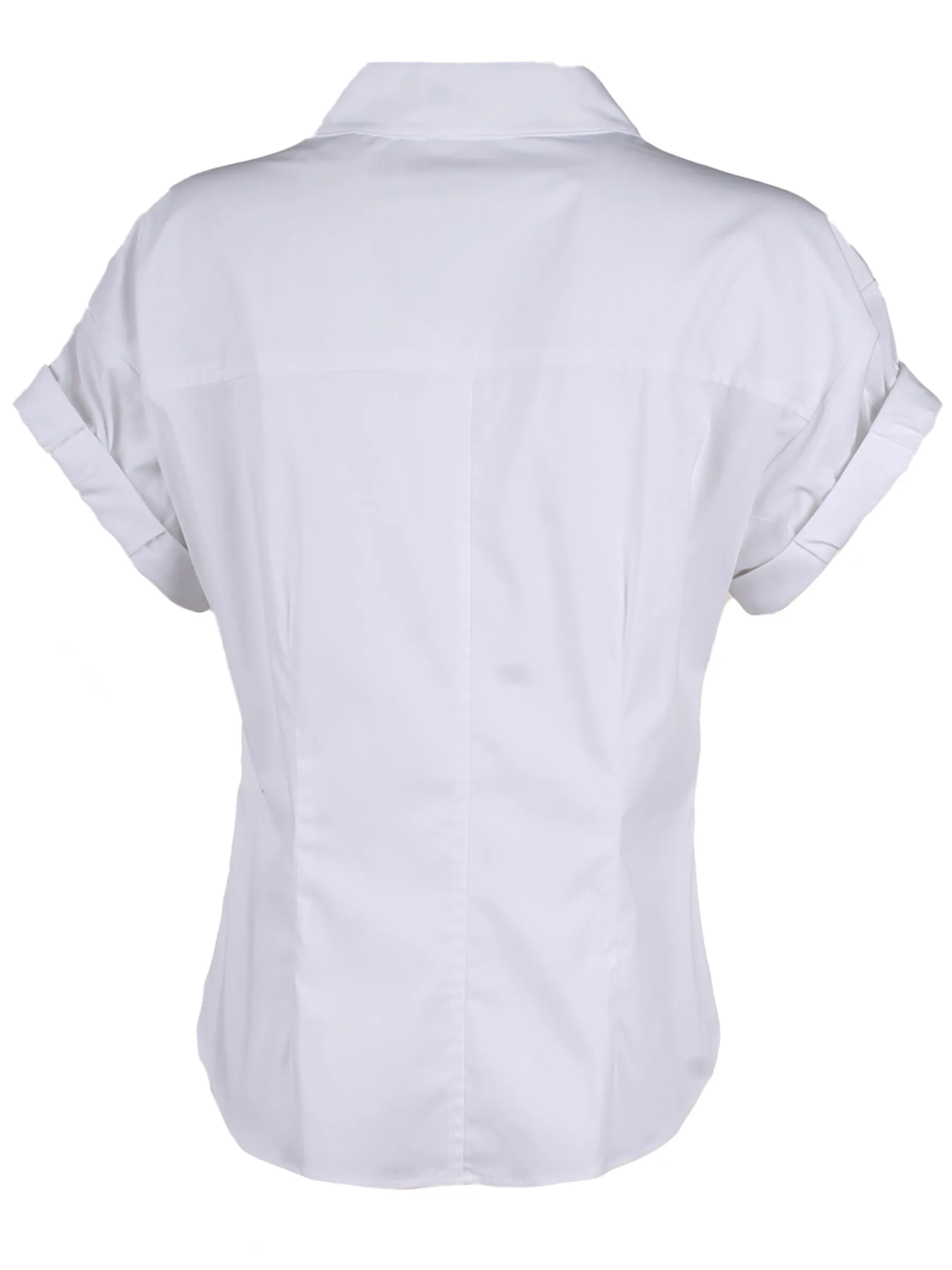 Diamond Top Solid Silky White Poplin