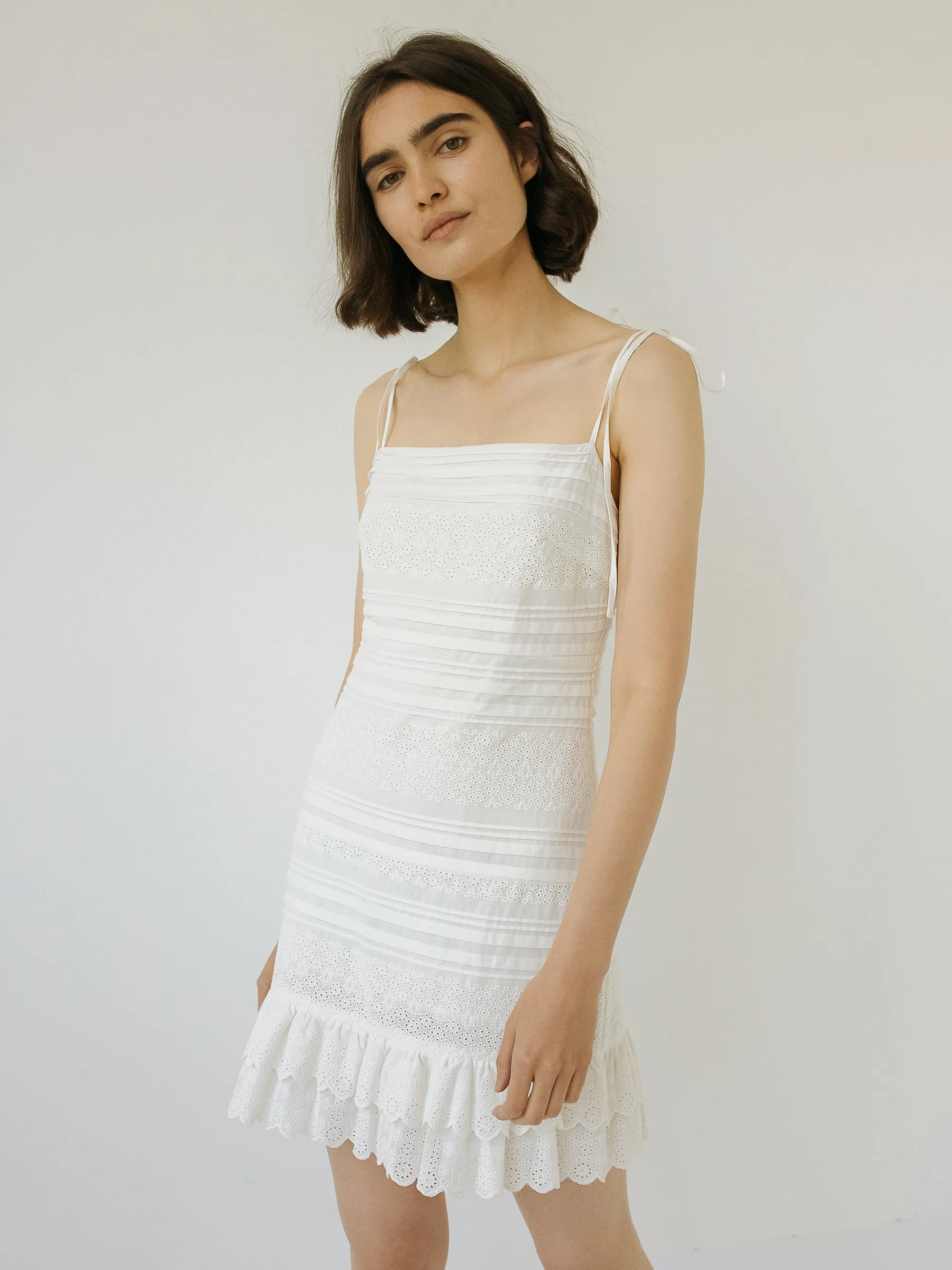 Dilone Embroidered Mini Dress