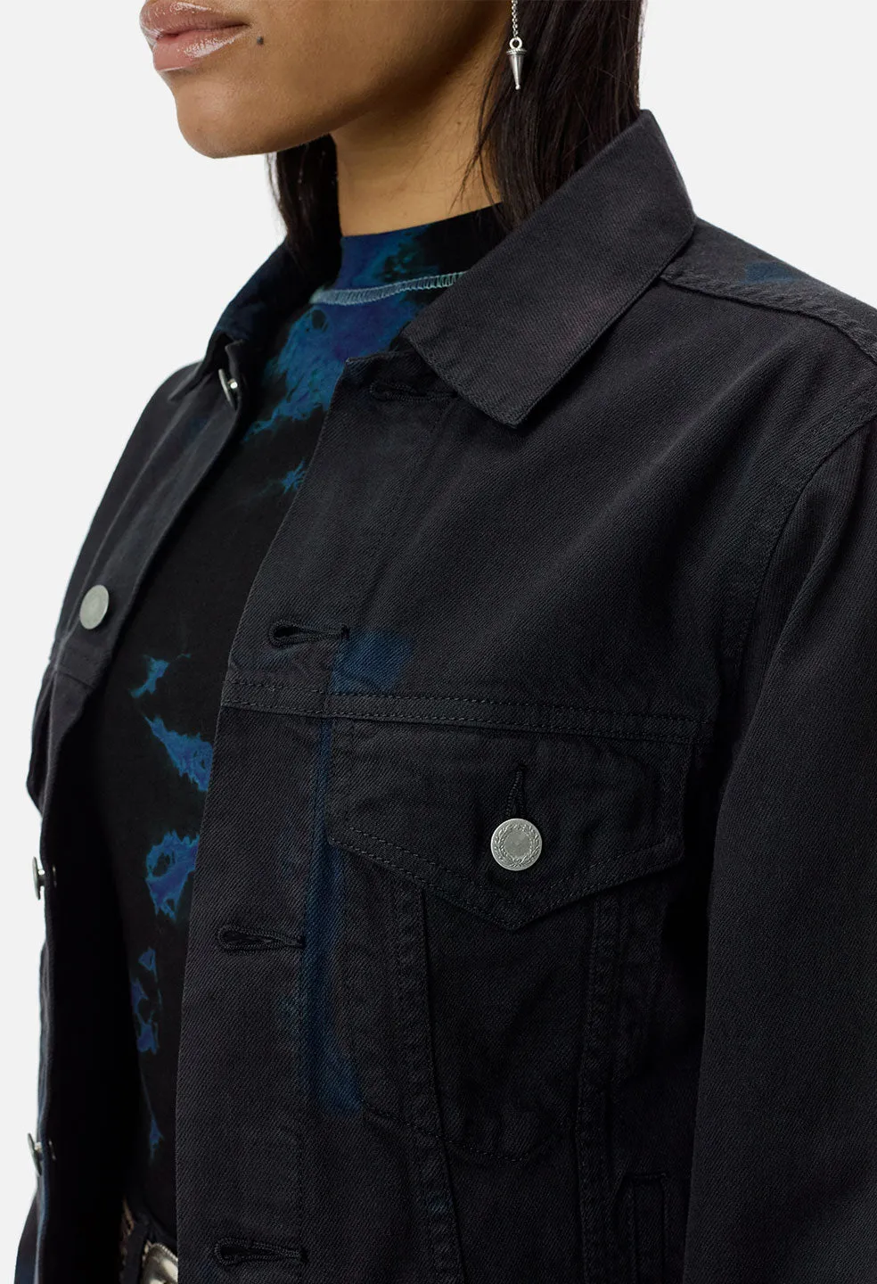 Double Dye Rodeo Denim Jacket / Indigo X Black