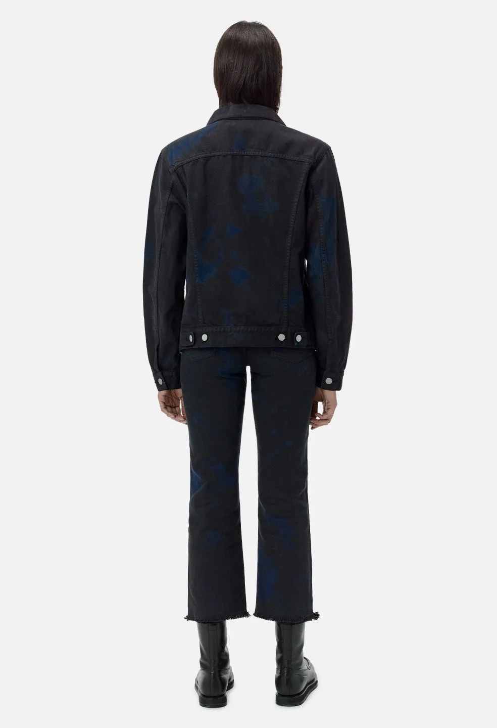 Double Dye Rodeo Denim Jacket / Indigo X Black