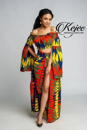 ESSUM African Print Crop Top