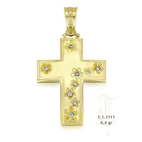 Floral Cross with stones