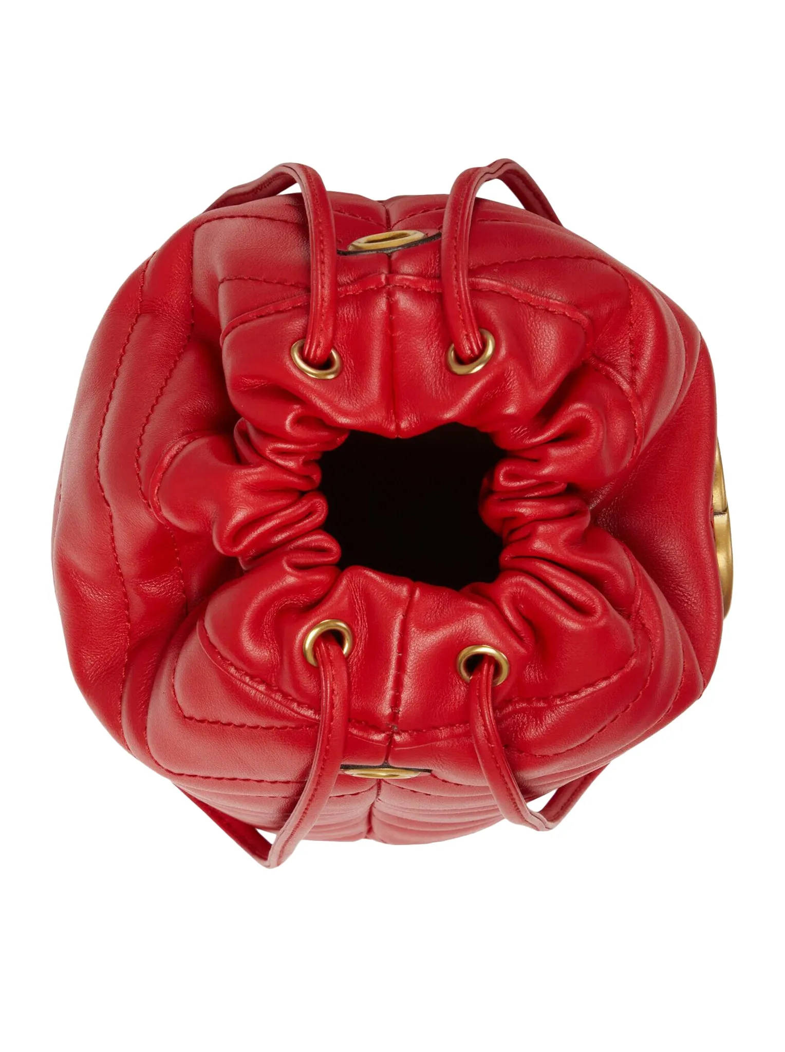 GG MARMONT MINI BUCKET BAG IN MATELASS LEATHER