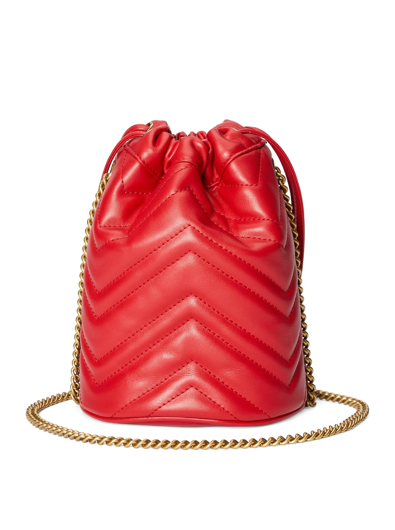 GG MARMONT MINI BUCKET BAG IN MATELASS LEATHER