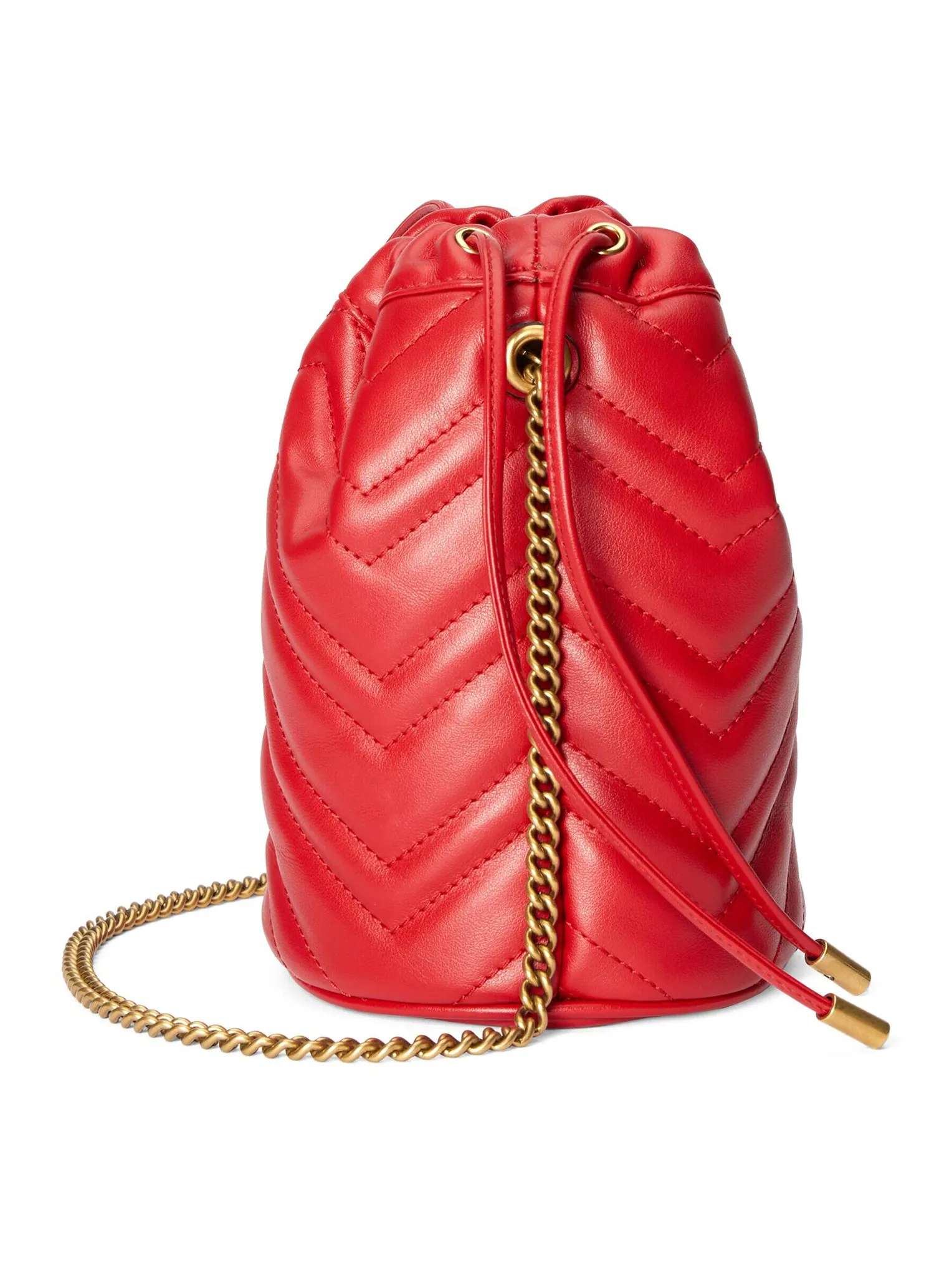 GG MARMONT MINI BUCKET BAG IN MATELASS LEATHER