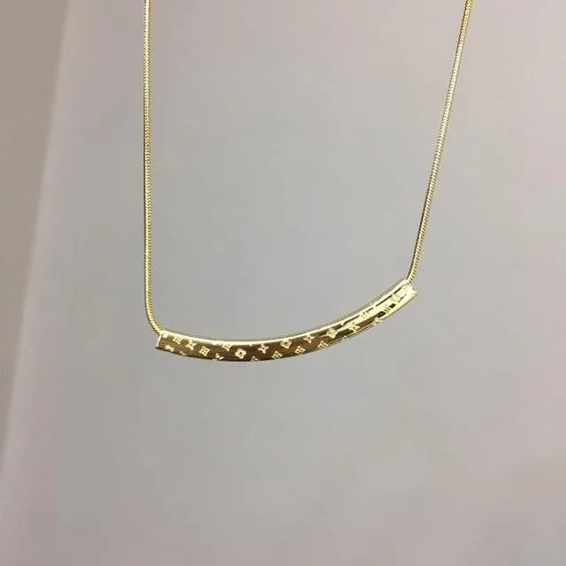 Good Luck Gold Bar Necklace