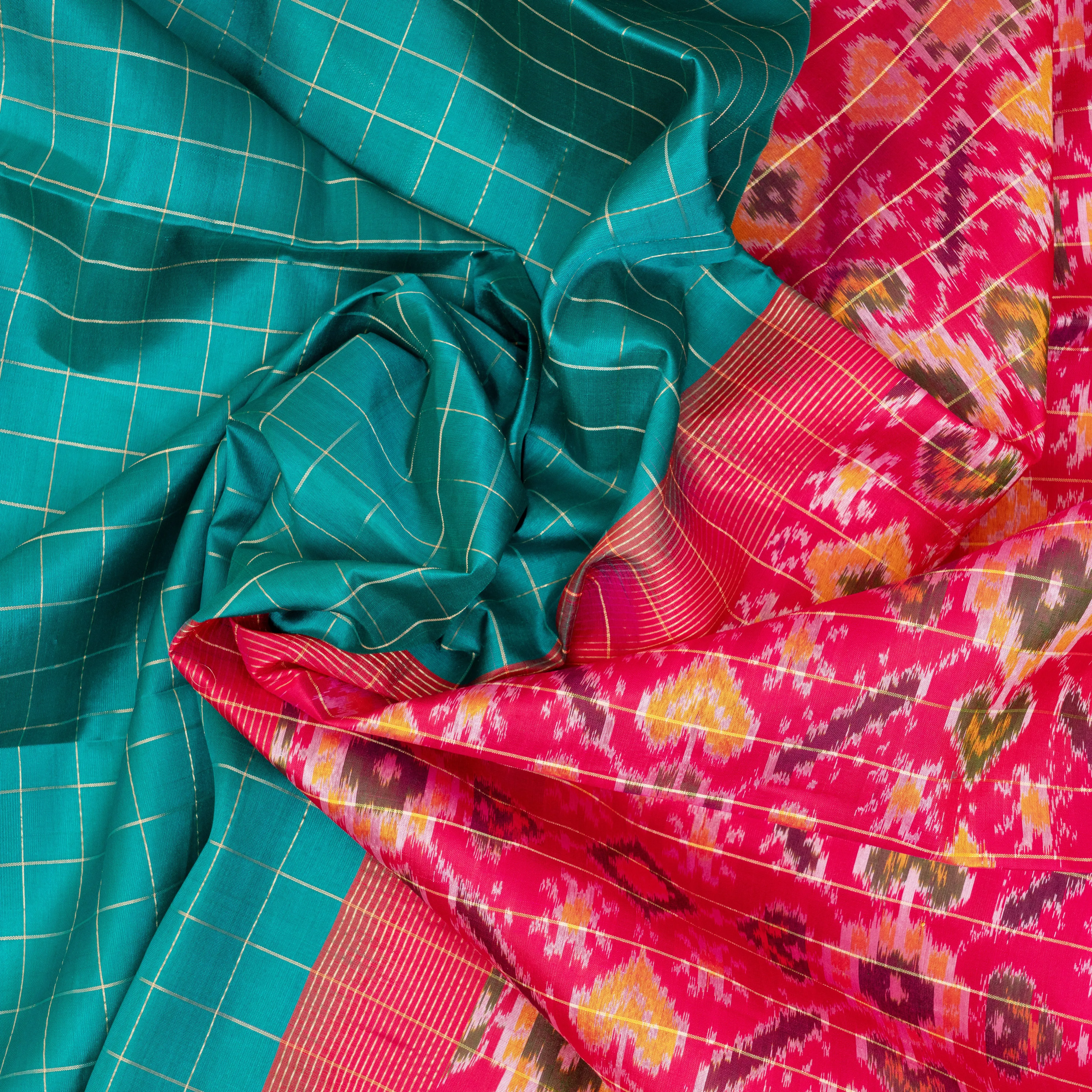 Handwoven Blue with Multi-colours Soft Silk Saree - 1985T009870DSC